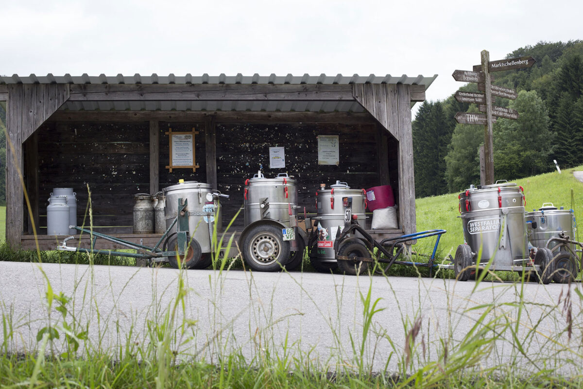 Dairy farmers in the Bavarian mountains