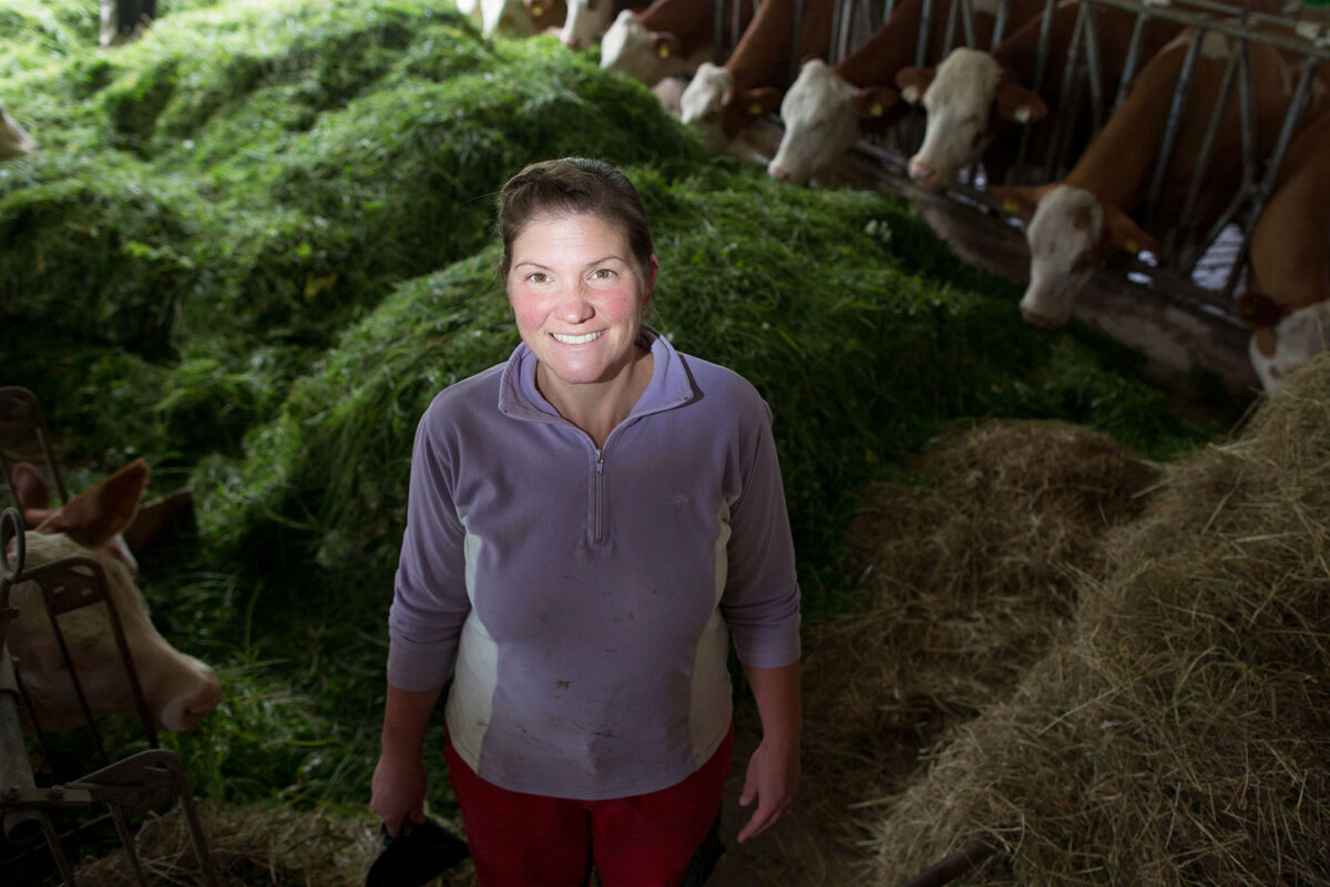 Dairy farmers in the Bavarian mountains